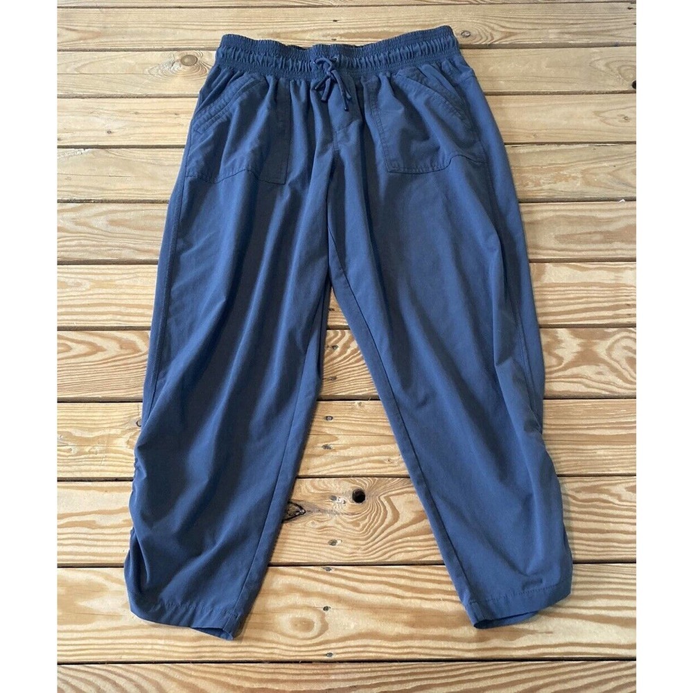 Prana Drawstring Lightweight Cinch Ankle Pants Size Medium Women’s Gray
